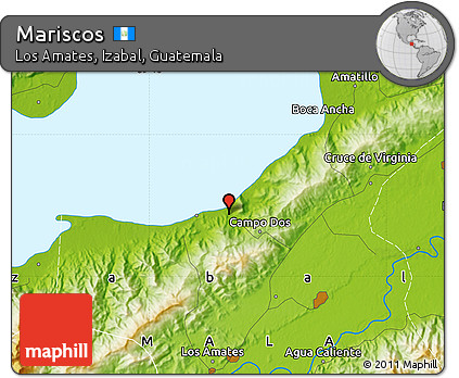 Physical Map of Mariscos