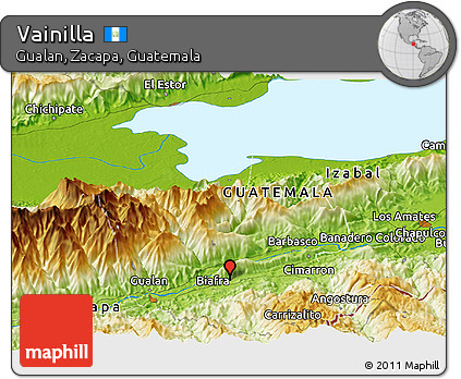 Physical Panoramic Map of Vainilla