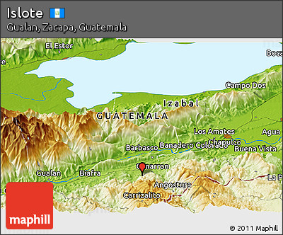 Physical Panoramic Map of Islote