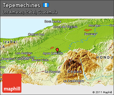 Physical Panoramic Map of Tepemechines