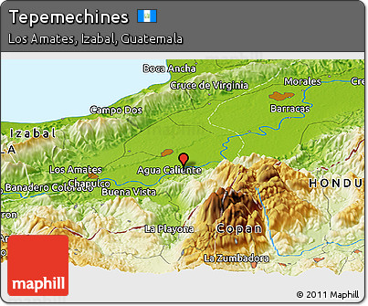 Physical Panoramic Map of Tepemechines
