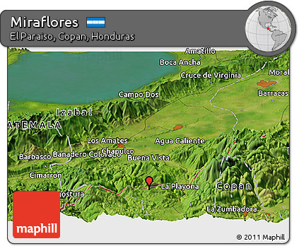 Satellite Panoramic Map of Miraflores