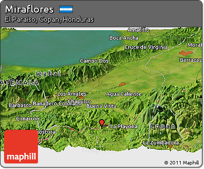 Satellite Panoramic Map of Miraflores