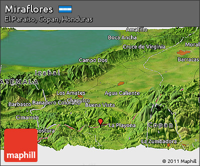 Satellite Panoramic Map of Miraflores