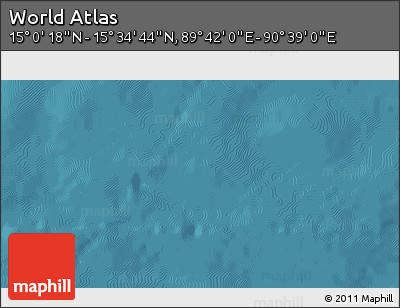 Satellite 3D Map of the Area around 15° 17' 31" N, 90° 10' 30" E