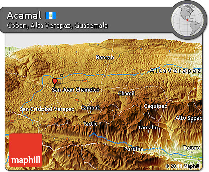 Physical 3D Map of Acamal