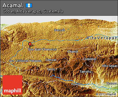 Physical 3D Map of Acamal