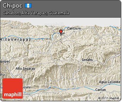 Shaded Relief 3D Map of Chipoc