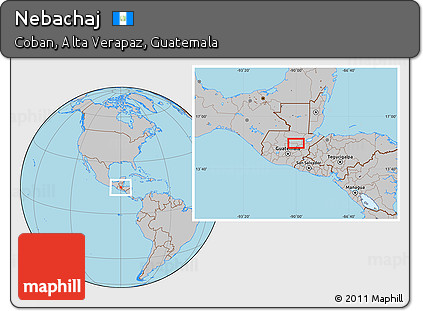 Gray Location Map of Nebachaj