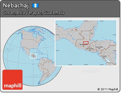 Gray Location Map of Nebachaj
