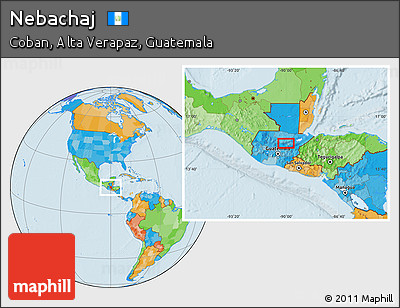 Political Location Map of Nebachaj