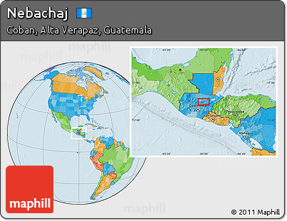 Political Location Map of Nebachaj