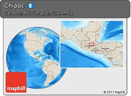 Shaded Relief Location Map of Chipoc