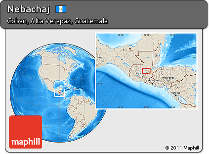 Shaded Relief Location Map of Nebachaj