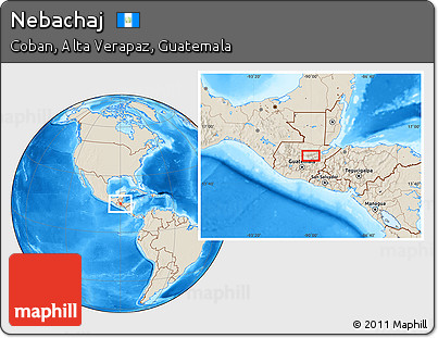 Shaded Relief Location Map of Nebachaj