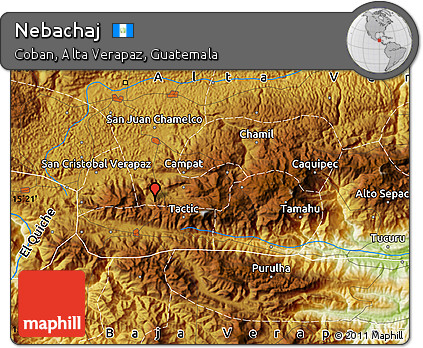 Physical Map of Nebachaj