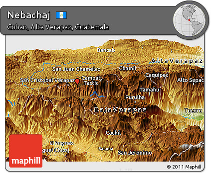 Physical Panoramic Map of Nebachaj