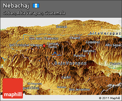 Physical Panoramic Map of Nebachaj