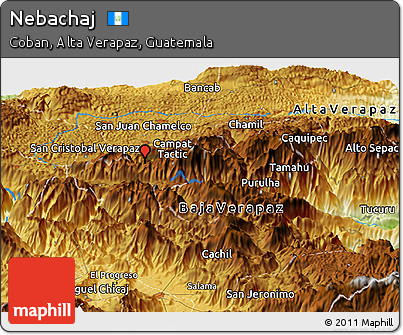 Physical Panoramic Map of Nebachaj