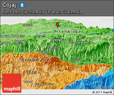 Political Panoramic Map of Cojaj
