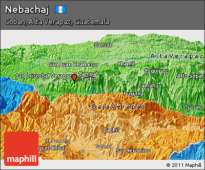 Political Panoramic Map of Nebachaj