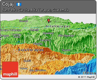 Political Panoramic Map of Cojaj