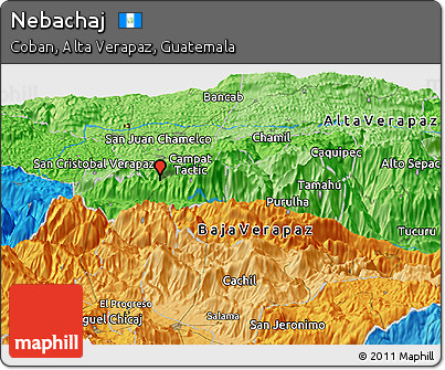 Political Panoramic Map of Nebachaj