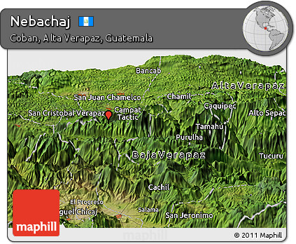 Satellite Panoramic Map of Nebachaj