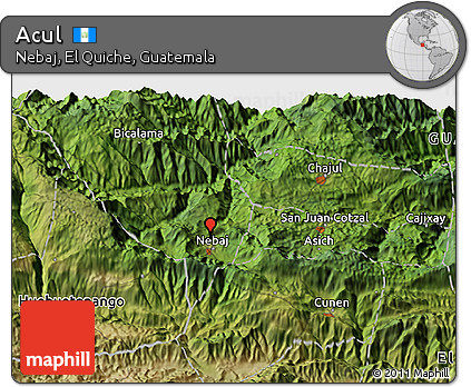 Satellite 3D Map of Acul