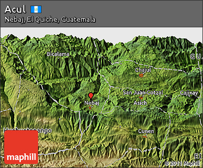 Satellite 3D Map of Acul