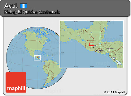 Savanna Style Location Map of Acul