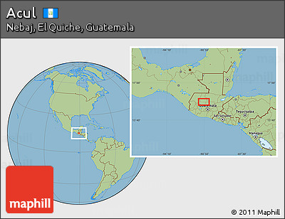 Savanna Style Location Map of Acul