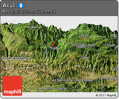 Satellite Panoramic Map of Acul