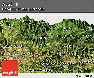 Satellite Panoramic Map of Acul