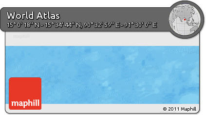 Physical Panoramic Map of the Area around 15° 17' 31" N, 91° 1' 30" E