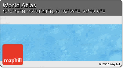 Physical Panoramic Map of the Area around 15° 17' 31" N, 91° 1' 30" E