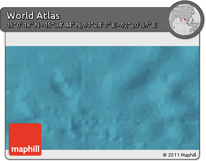Satellite 3D Map of the Area around 15° 17' 31" N, 91° 52' 30" E