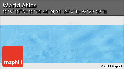 Physical Panoramic Map of the Area around 15° 17' 31" N, 91° 52' 30" E
