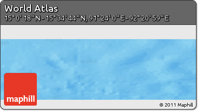 Physical Panoramic Map of the Area around 15° 17' 31" N, 91° 52' 30" E
