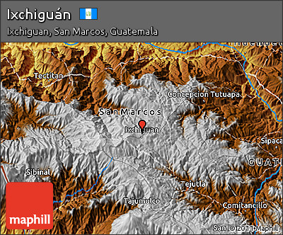 Ixchiguan San Marcos Guatemala Map Free Physical 3D Map Of Ixchiguán