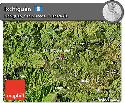 Ixchiguan San Marcos Guatemala Map Free Satellite 3D Map Of Ixchiguán