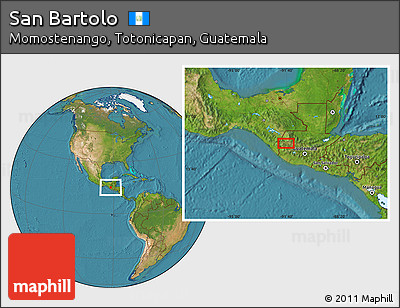 Satellite Location Map of San Bartolo