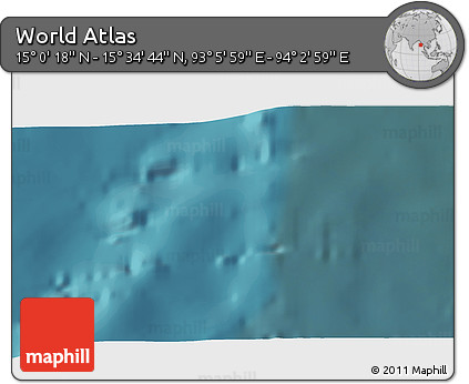 Satellite 3D Map of the Area around 15° 17' 31" N, 93° 34' 29" E