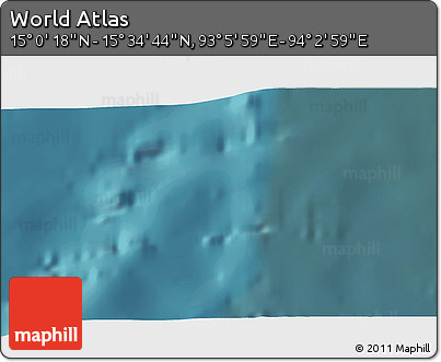 Satellite 3D Map of the Area around 15° 17' 31" N, 93° 34' 29" E