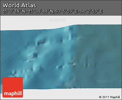Satellite 3D Map of the Area around 15° 17' 31" N, 93° 34' 29" E