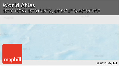 Shaded Relief Panoramic Map of the Area around 15° 17' 31" N, 94° 25' 30" E