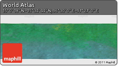 Satellite Panoramic Map of the Area around 15° 17' 31" N, 96° 58' 29" E