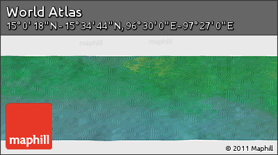 Satellite Panoramic Map of the Area around 15° 17' 31" N, 96° 58' 29" E