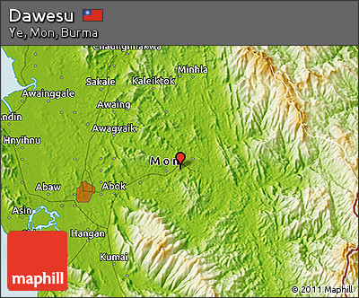 Physical 3D Map of Dawesu