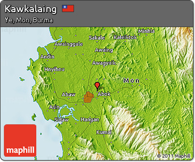 Physical 3D Map of Kawkalaing